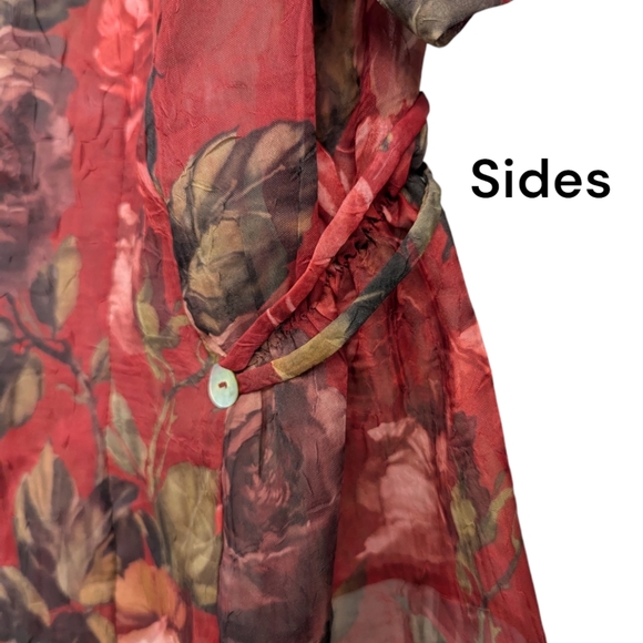 K WOMAN | Y2K Women's Sheer Blouse  | Floral | Plus Size 18W - Picture 4 of 10